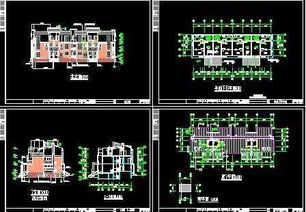 杭州精品排屋建筑施工圖紙免費下載 別墅圖紙
